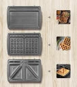 3 in 1  Electric Waffle, Breakfast Station, and Grill Maker