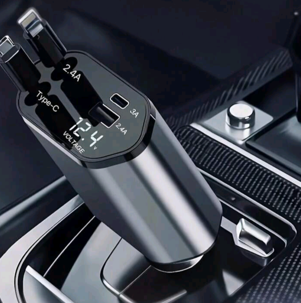 4 in 1 Retratable Car Charger