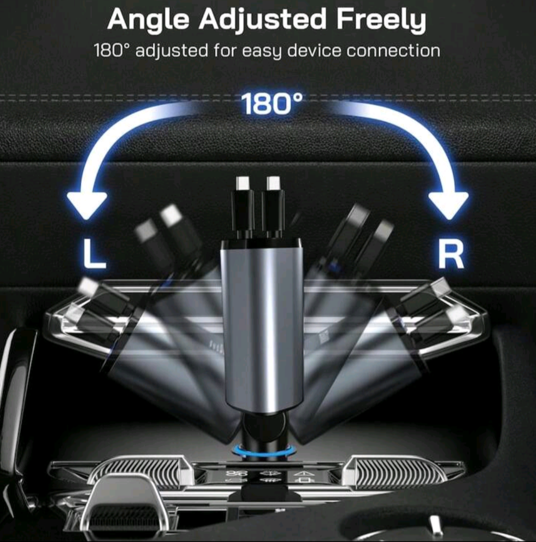 4 in 1 Retratable Car Charger