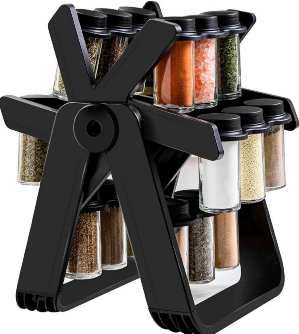 18 Spice Jars with rotating Rack
