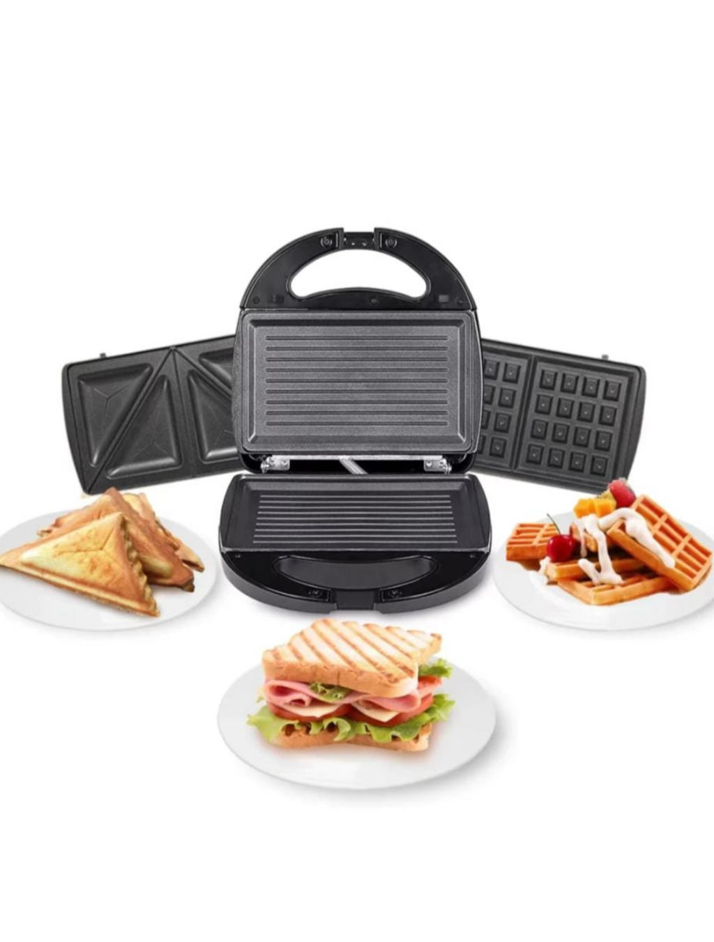 3 in 1  Electric Waffle, Breakfast Station, and Grill Maker