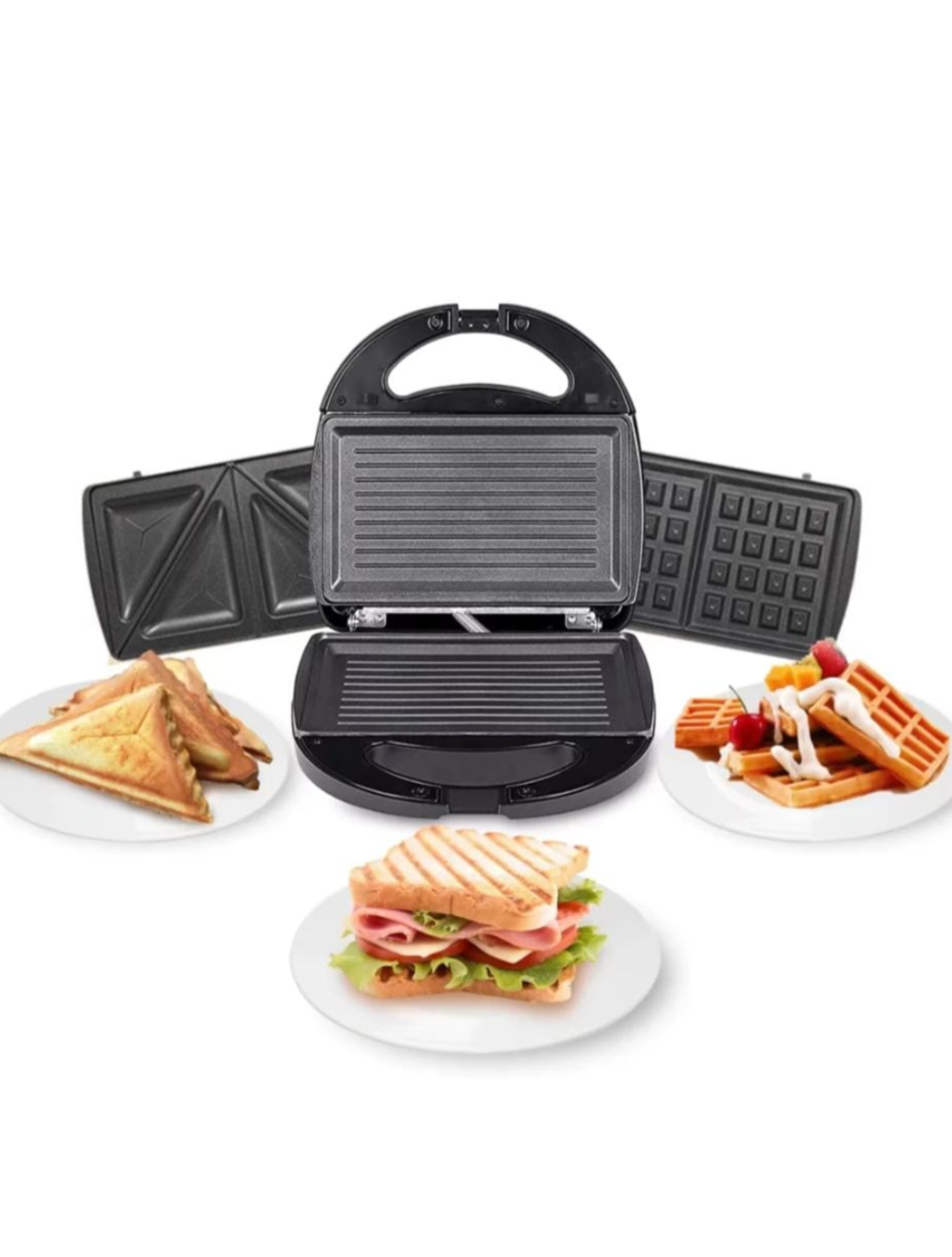 3 in 1  Electric Waffle, Breakfast Station, and Grill Maker
