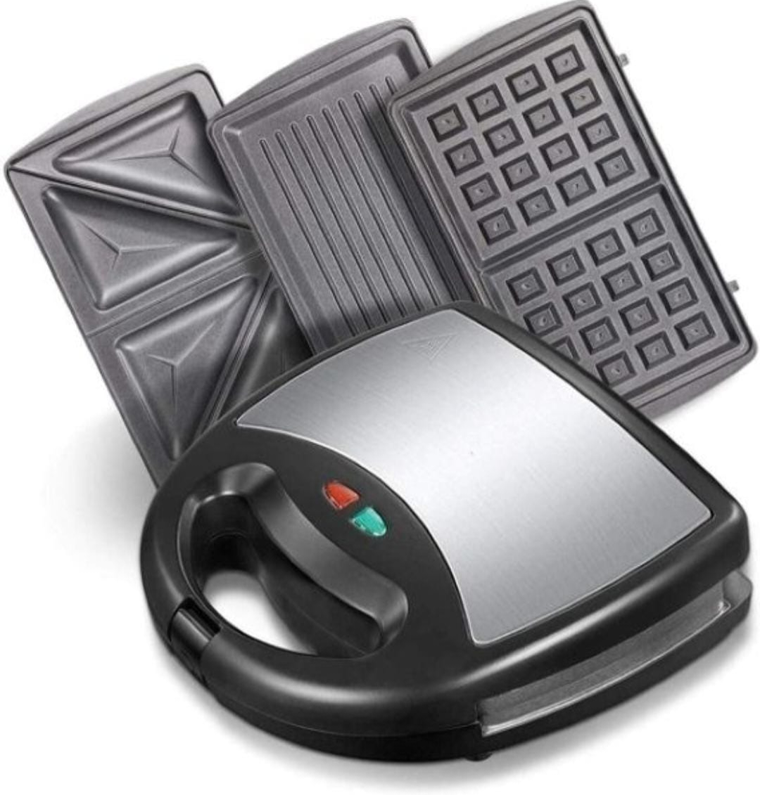 3 in 1  Electric Waffle, Breakfast Station, and Grill Maker