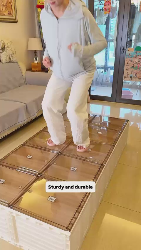 6 Row Double-layered Transparent Shoe Box Drawer Storage