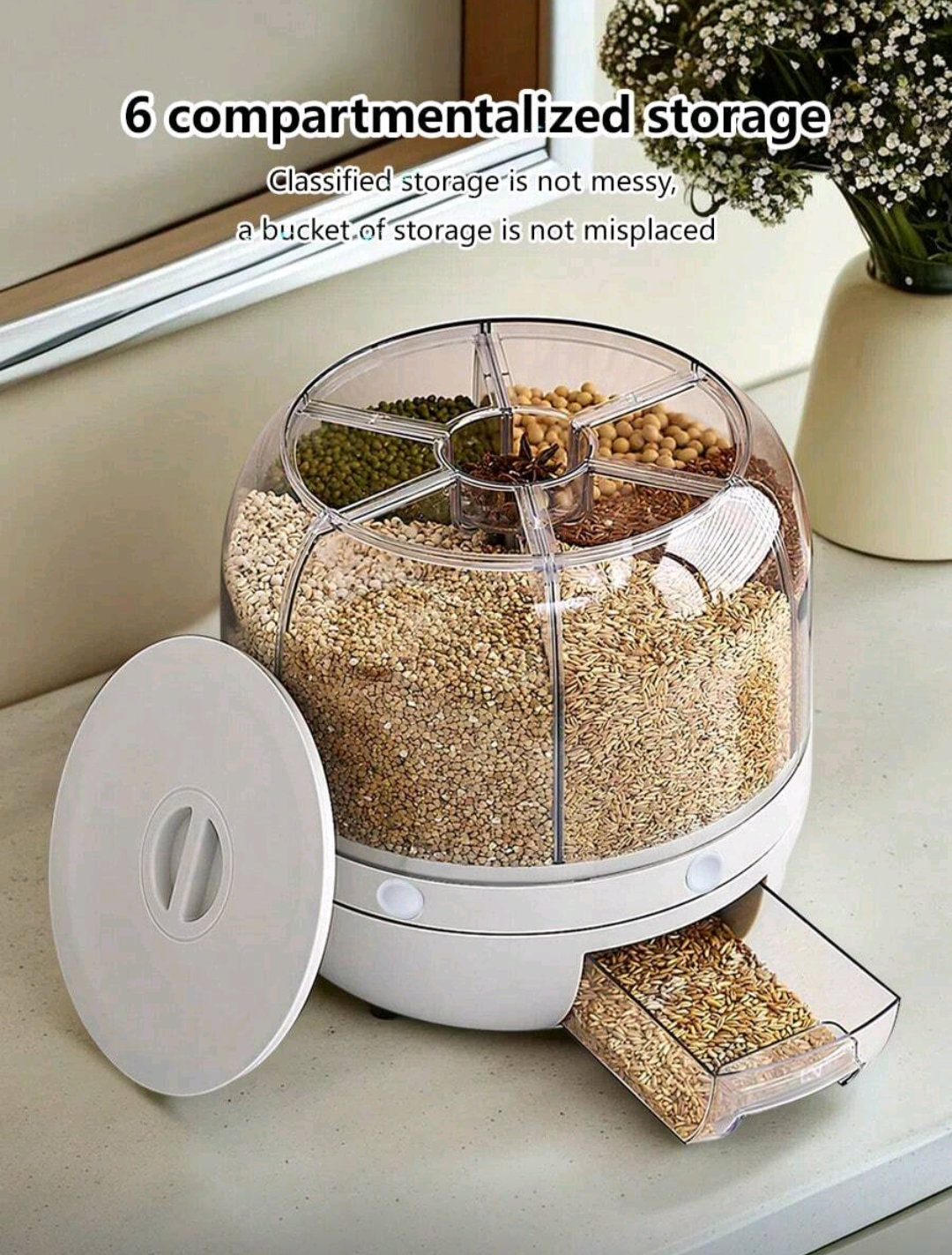 360 Rotating Devided Compartment Storage