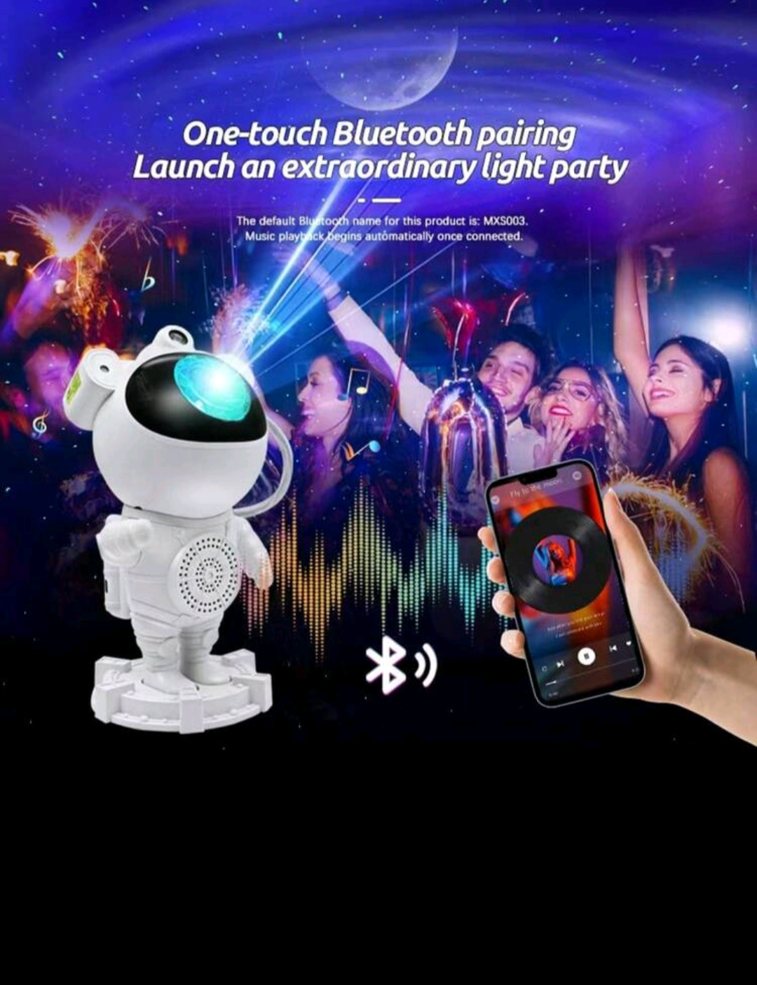 Astronaut Galaxy Projector Lamp